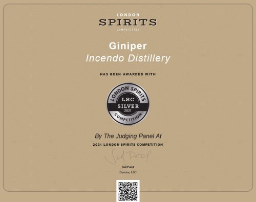 2021 London Spirit Awards - Silver - Giniper Gin
